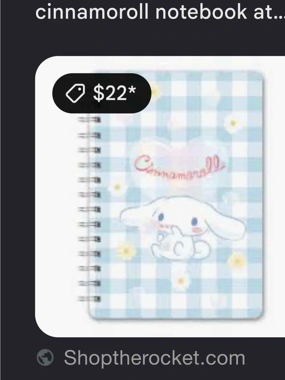 Cinnamoroll Spiral Notebook - Light Blue Cover, new! View all pictures